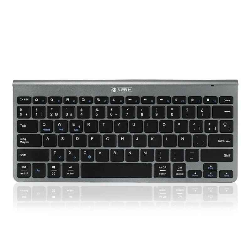 Teclado Compacto Inalámbrico por Bluetooth Subblim Pure Compact - Gris - SUB-KB-2PUC101