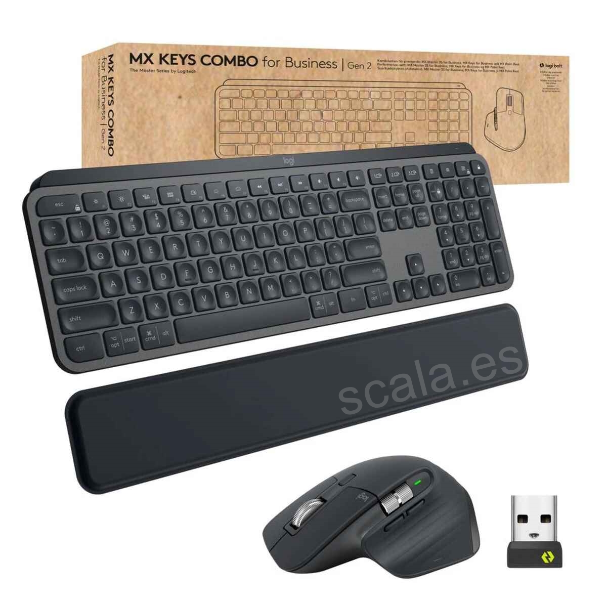 Teclado y Ratón Logitech MX Keys Combo for Business - Batería Recargable - Español - 920-010930