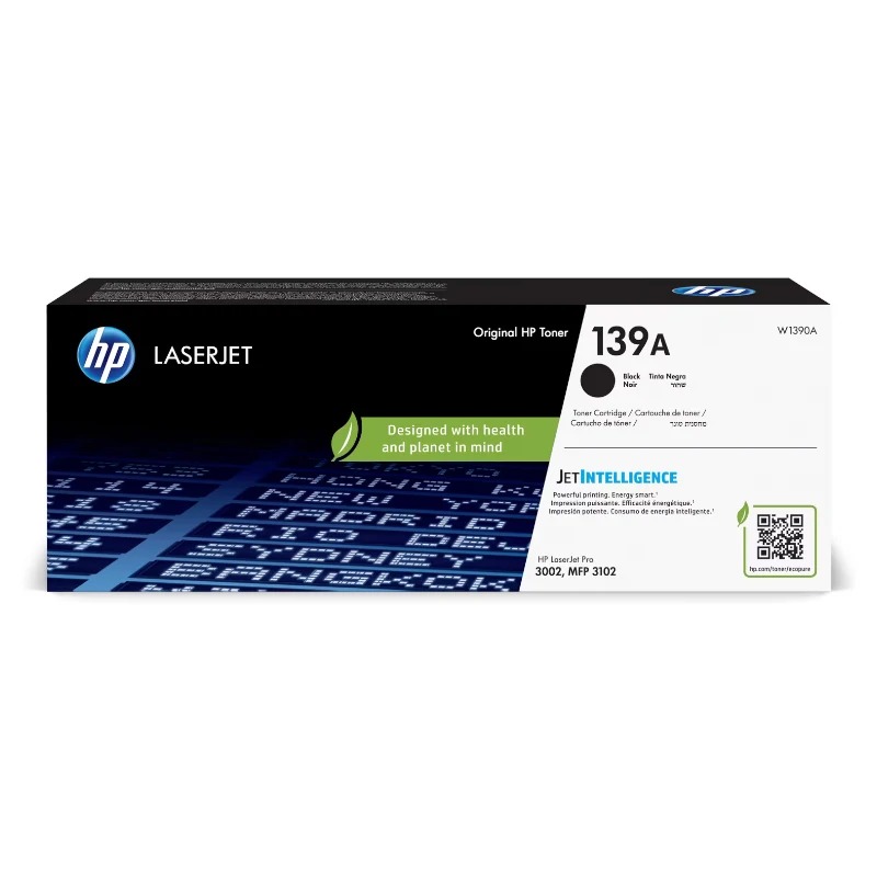 Tóner Negro Original HP W1390A - 139A - Para HP 3002 / 3102fd - 1.500 Páginas