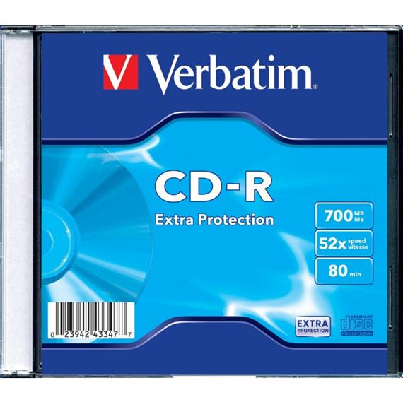 Unidad CD-R Verbatim Datalife • 90 Minutos • 800 MB • #43427