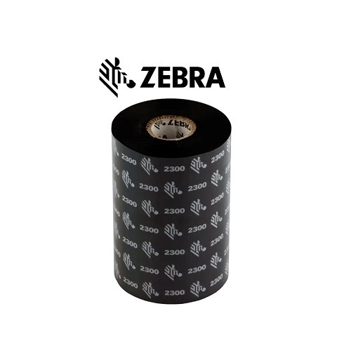 Zebra Caja 12 Uds - Ribbon - 2300 Perfomance - Cera - 110 mm x 450 Metros - 02300BK11045