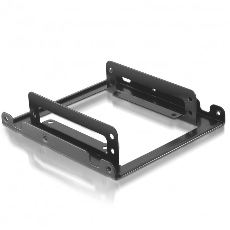 Adaptador Metálico 3.5" Nanocable 10.99.0002 - Para 2xHDD 2.5" - Fácil Instalación - Incluye Tornillos de Montaje