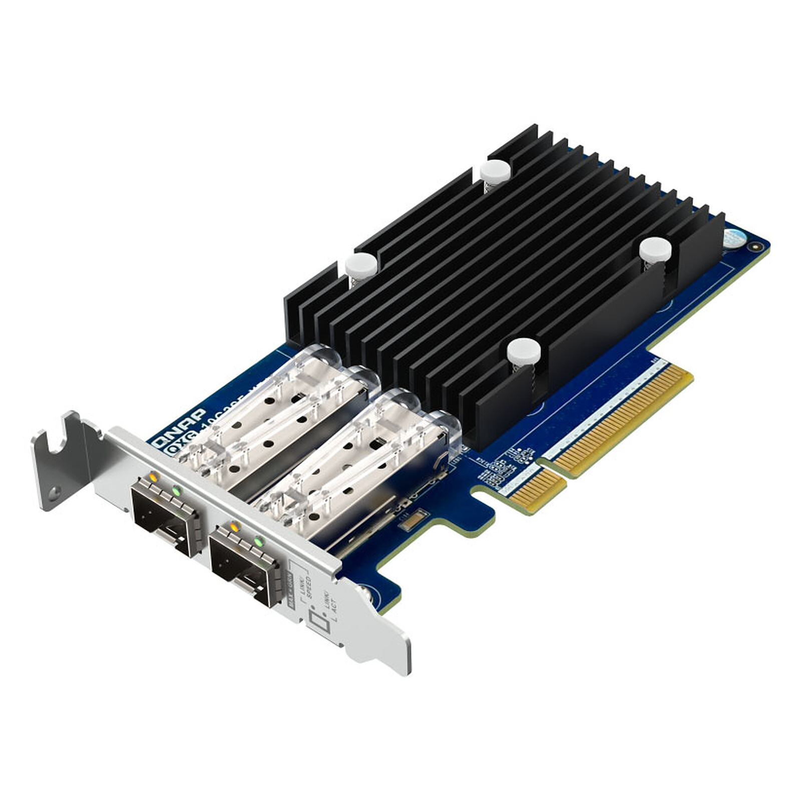 Adaptador de Red QNAP QXG-10G2SF-X710 - PCIe 3.0 x8 - 10 Gigabit SFP+ x 2 — QXG-10G2SF-X710