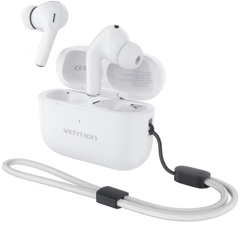 Auriculares Bluetooth Vention Echo Lite E11 Pro - Blancos - Con Estuche de Carga