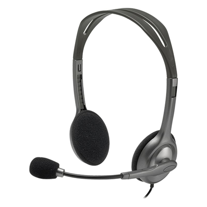 Auriculares Diadema Con Micrófono Logitech H111 - Cómodos y Reversibles - Cable 1.8 Metros - Jack 3.5MM - 981-000593