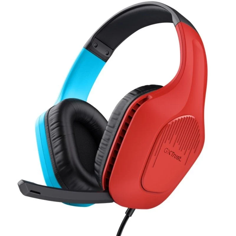 Auriculares Gaming con Micrófono Trust Gaming GXT 416S Zirox - Jack 3.5 - Azules y Rojos