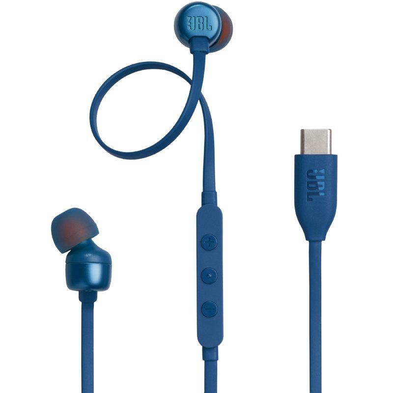 Auriculares Intrauditivos JBL Tune 310C - Con Micrófono - Conexión USB Tipo-C - Azules — JBLT310CBLU