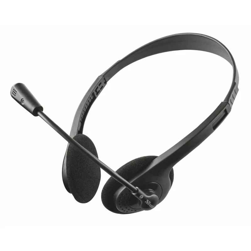 Auriculares Trust Primo Chat - Con Micrófono - Jack 3.5 - Negros