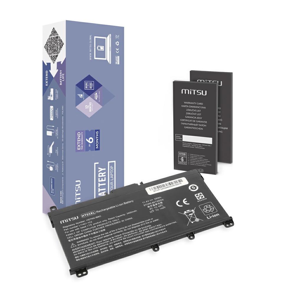 Batería Compatible Para portátil HP - HT03XL - 11.4V - 3.400 mAh - Mitsu