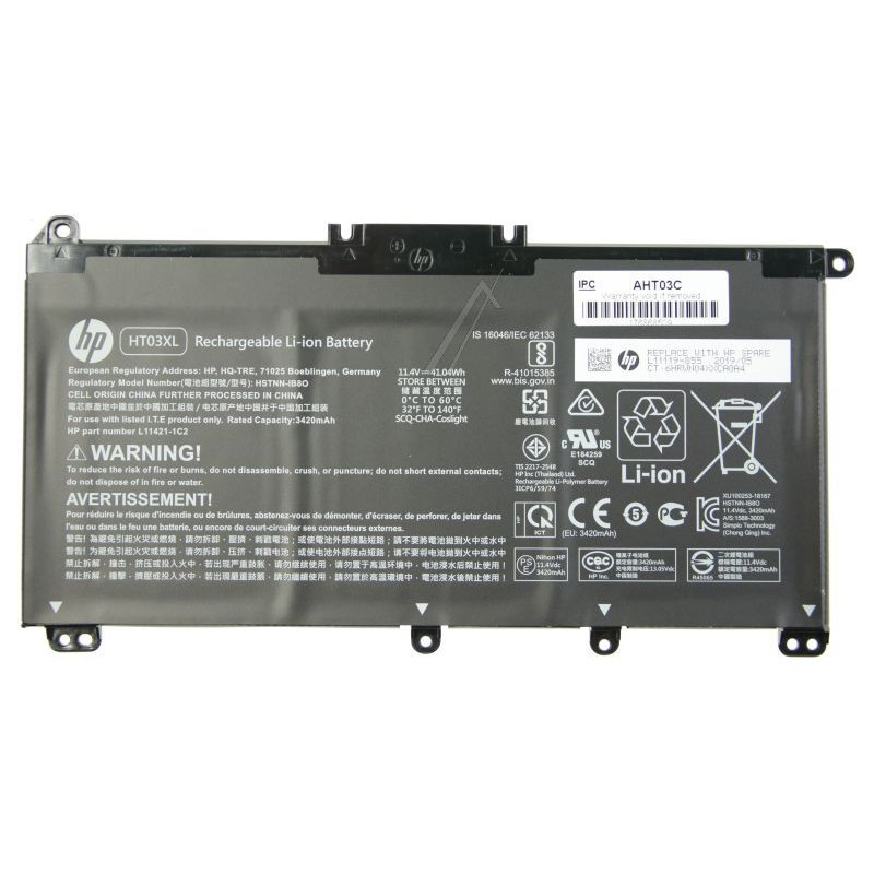 Batería para Portátil HP - L11119-855 - 3 Celdas - 41 Wh