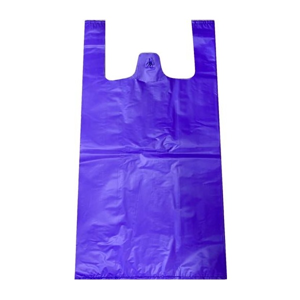 Bolsa de Asa Anónima 42x53cm - 50 Micras - 70% Reciclado - Violeta - Paquete 1KG — Aprox. 50 Bolsas