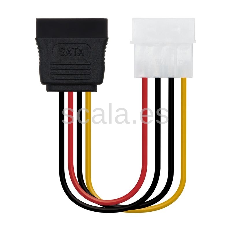 Cable Adaptador de Alimentación - Nanocable 10.19.0205 - Molex Macho a SATA Hembra - 16 CM