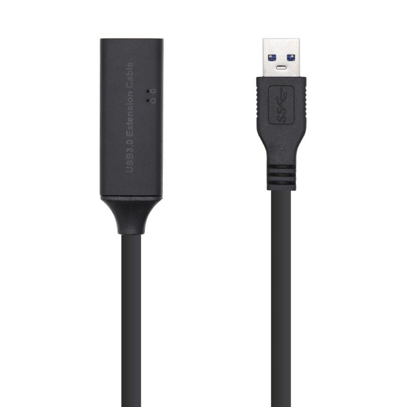 Cable Alargador USB 3.0 + Amplificador - 10 Metros - Negro - Aisens A105-0408