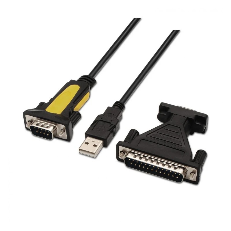 Cable Conversor - USB Macho - Serie RS232 Macho - DB9 - 1.8 Metros - Negro - Aisens A104-0039