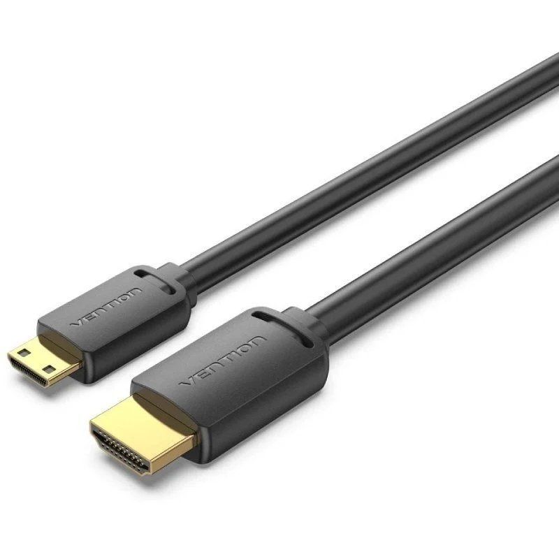 Cable HDMI 4K / HDMI Macho - Mini HDMI Macho / 3 Metros - Negro — Vention AGHBG
