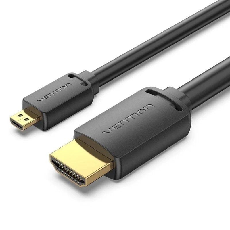 Cable Micro HDMI 2.0 4K / HDMI Macho - Micro HDMI Macho / 3 Metros - Negro — Vention AGIBI