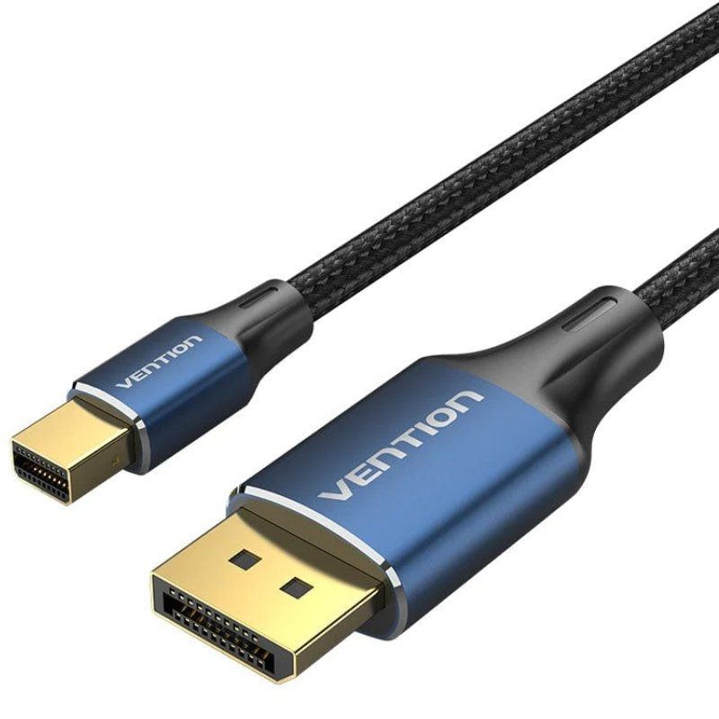 Cable Mini DisplayPort Macho - DisplayPort Macho / 1.4 - 8K / 2 Metros / Negro y Azul — Vention HCFLH