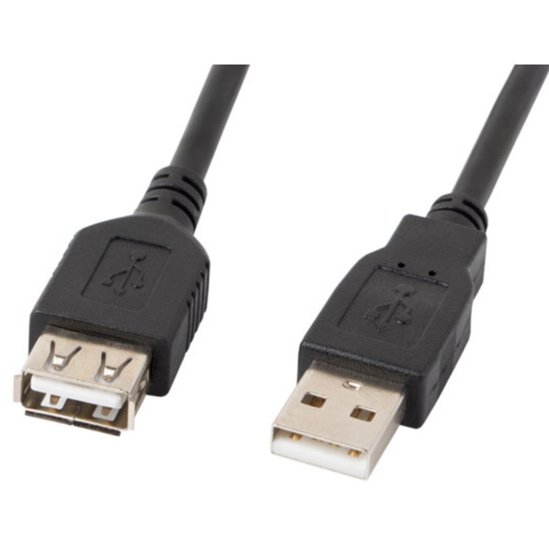 Cable Prolongador de USB - Nanocable 10.01.0204-BK - 3 Metros - Tipo A Macho / A Hembra - Negro