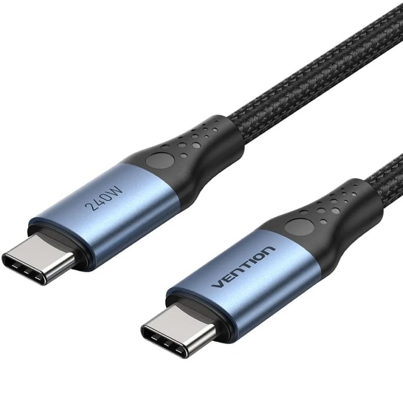 Cable USB 2.0 - Tipo-C Macho - Tipo-C Macho - 50CM - Azul y Negro — Vention TREBD