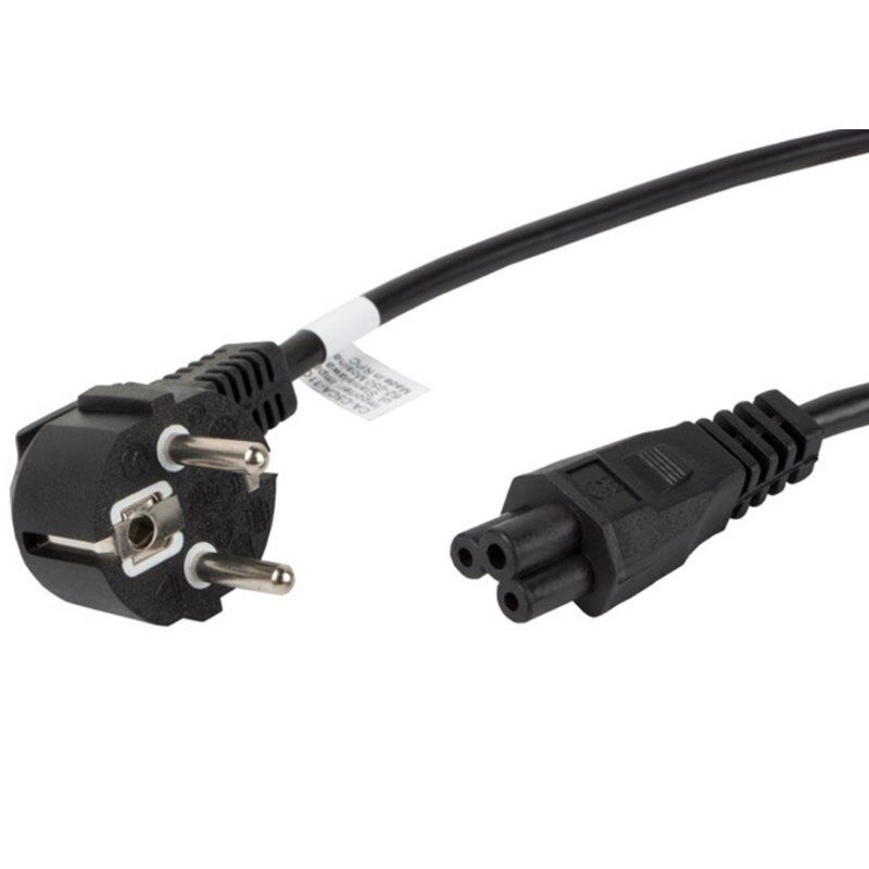 Cable de Alimentación - Triple - Lanberg CA-C5CA-11CC-0018-BK - Conectores Schuko / IEC320 C5 - 1.8 Metros