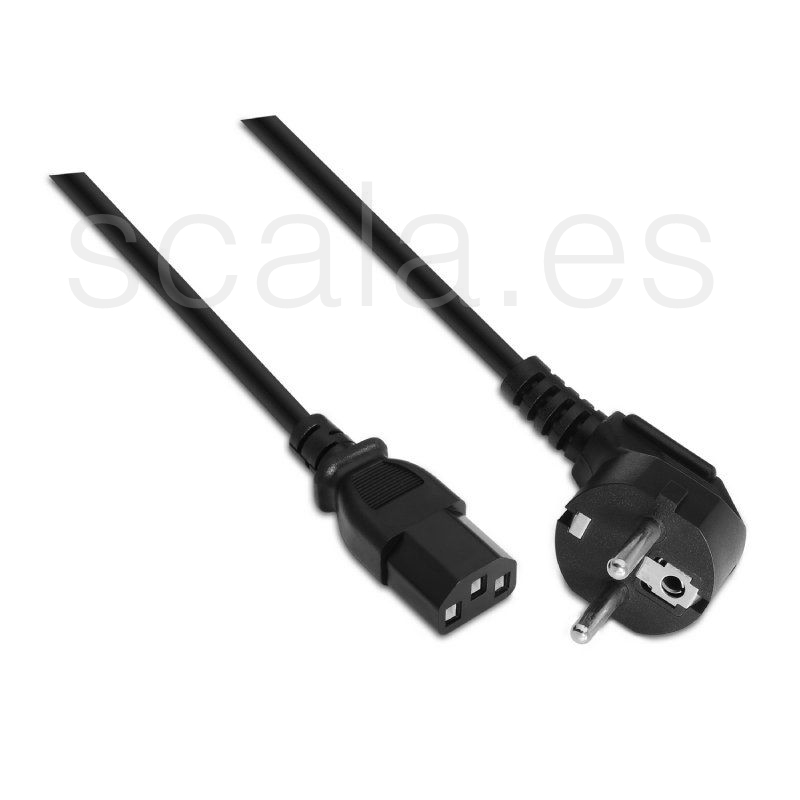 Cable de Alimentación Aisens A132-0168 - Cobre Puro AWG18 - 3 Metros - Negro