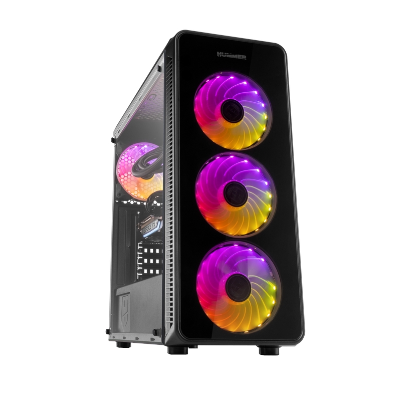 Caja Semitorre ATX NOX Hummer TGM Rainbow RGB — NXHUMMERTGM