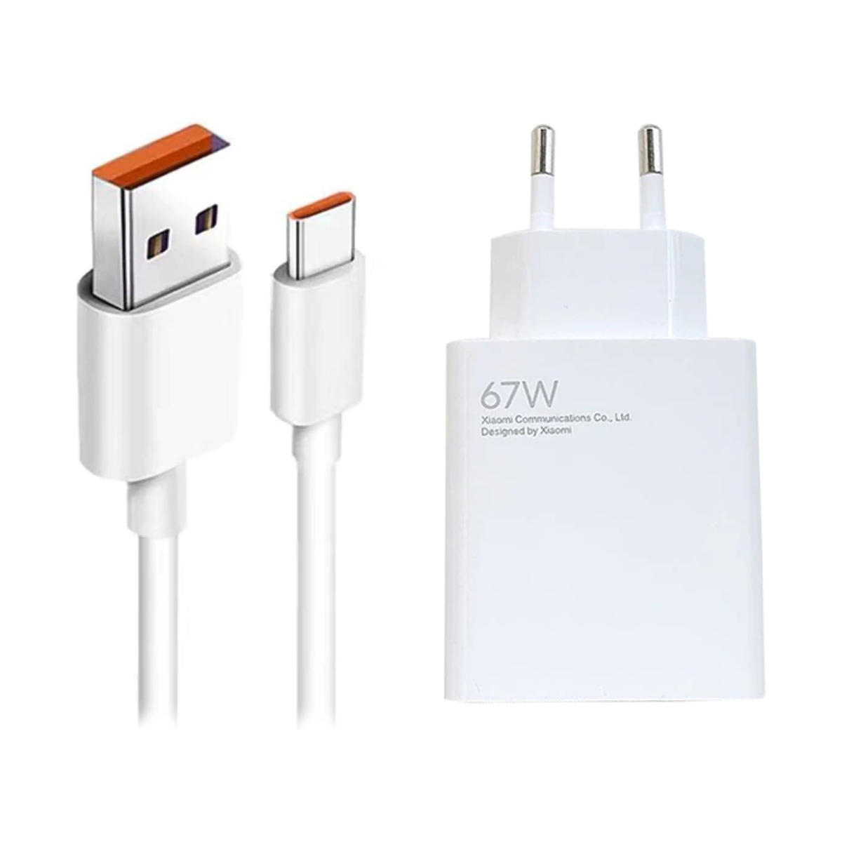 Cargador de Pared Xiaomi 67W HyperCharge - Combo (Type-A) / 1xUSB + Cable USB Tipo-C — BHR9465EU