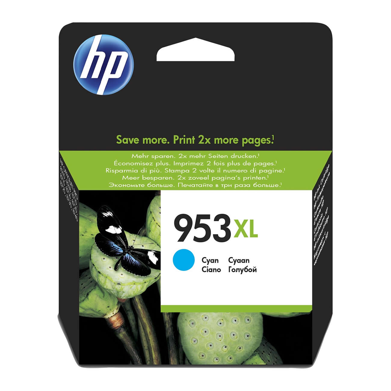 Cartucho Cian HP Nº 953XL - 1.600 Páginas - Para Officejet Pro 8210, 8720, 8730, 8740 - F6U16AE