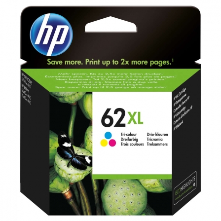 Cartucho Color HP Nº 62XL • Para Envy 5640 AIO / Officejet 5740 / Envy 7640-W • Hasta 415 Páginas