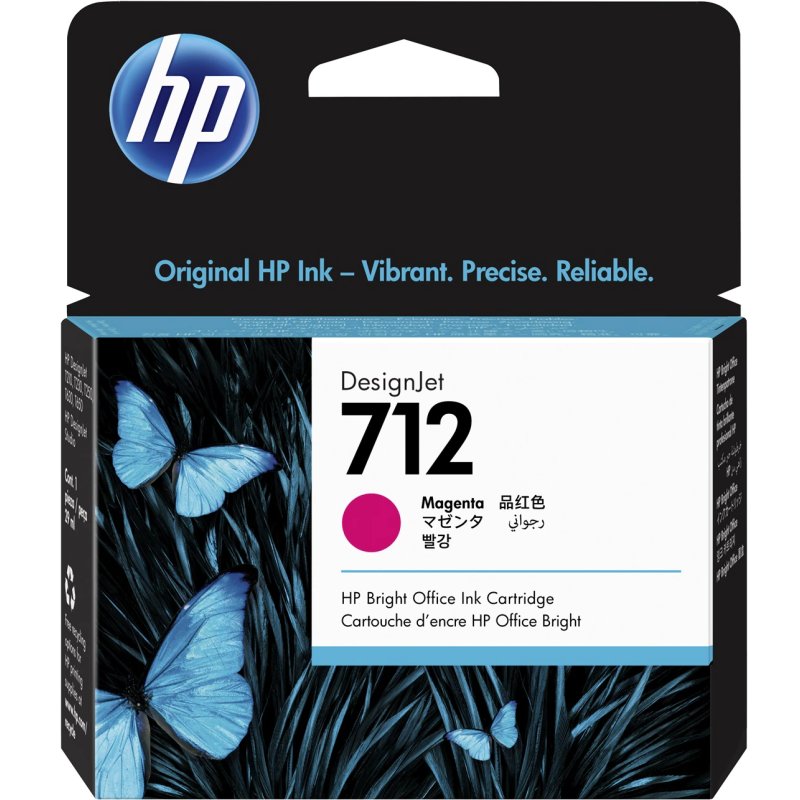 Cartucho HP Nº 712 - Magenta - 3ED68A