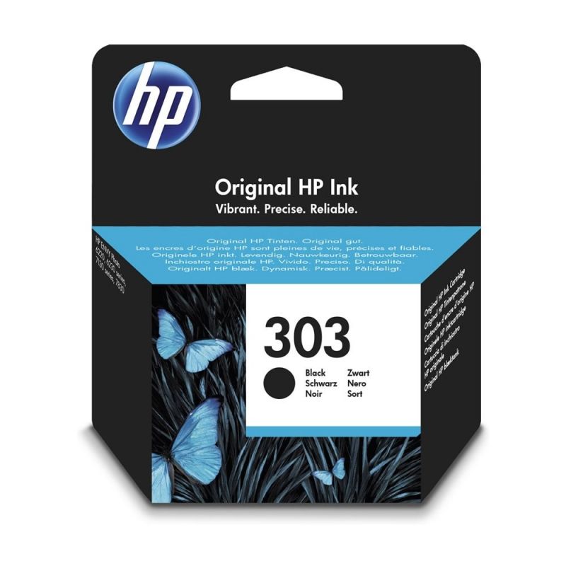 Cartucho Negro Original HP Nº 303 - 200 Páginas Aprox. - Para HP Envy 6220, 6230, 7130, 7830 - T6N02AE