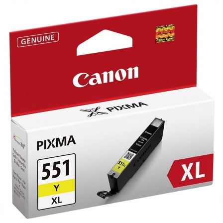 Cartucho de Tinta Amarilla CLI-551Y XL Para Canon Pixma Series MG6350, MG5450