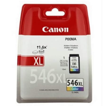 Cartucho de Tinta Canon CLI-546XL - Color - 13ML - Para Canon Pixma MG2450, MG2550 — 8288B001