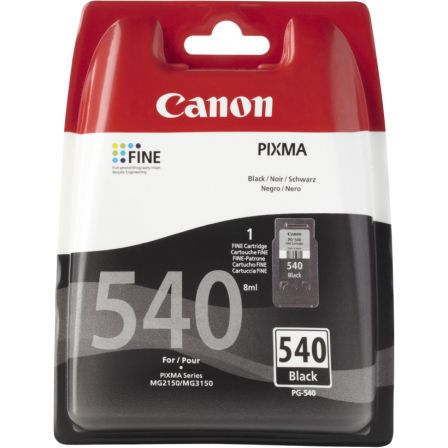 Cartucho de Tinta Canon PG-540 - Negro - Para Canon MG2150, MG3150 — 5225B005