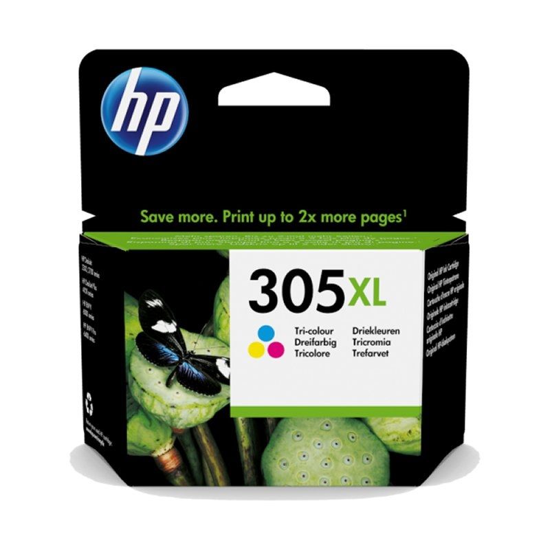 Cartucho de Tinta Color HP Nº 305XL - Hasta 200 Páginas - 3YM63AE