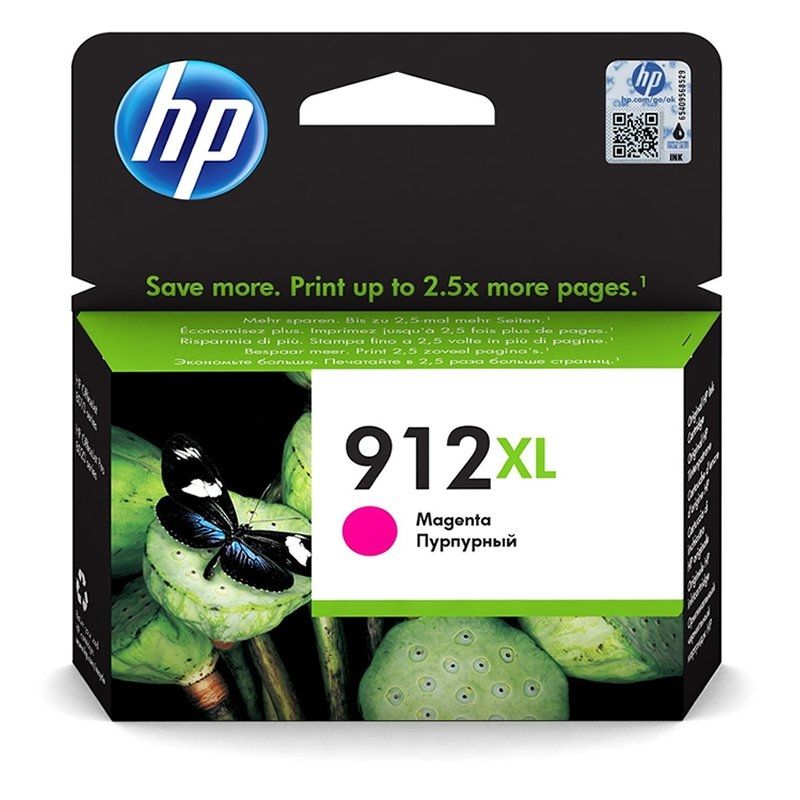 Cartucho de Tinta Magenta HP Nº 912XL - 825 Páginas - 3YL82AE