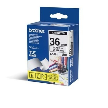Cinta Laminada Brother TZE261 - Banco / Negro - 36mm