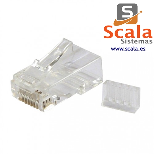 Conector de Red RJ45 • Plástico • Categoria 6 • 8 Hilos