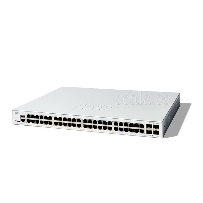 Conmutador Cisco Catalyst 1200-48T-4X — L3 - 48 x 10/100/1000Base-T + 4 x 10 Gigabit SFP+