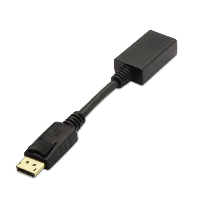 Conversor DisplayPort Macho - HDMI Hembra - 15cm - Negro — Aisens A125-0134