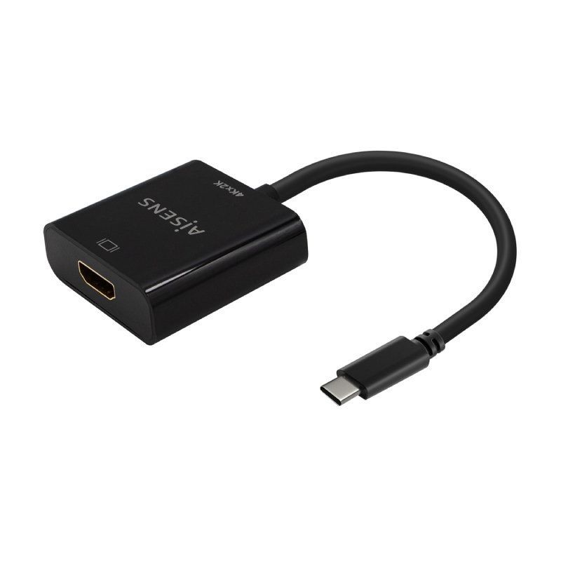Conversor USB TIPO-C Macho - HDMI Hembra - 4K 30Hz - Aisens A109-0684 - 15cm - Negro