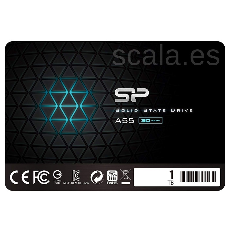Disco Duro Sólido SSD Silicon Power A55 - 1TB - 2.5" - 7mm - SATA 3 - SP001TBSS3A55S25