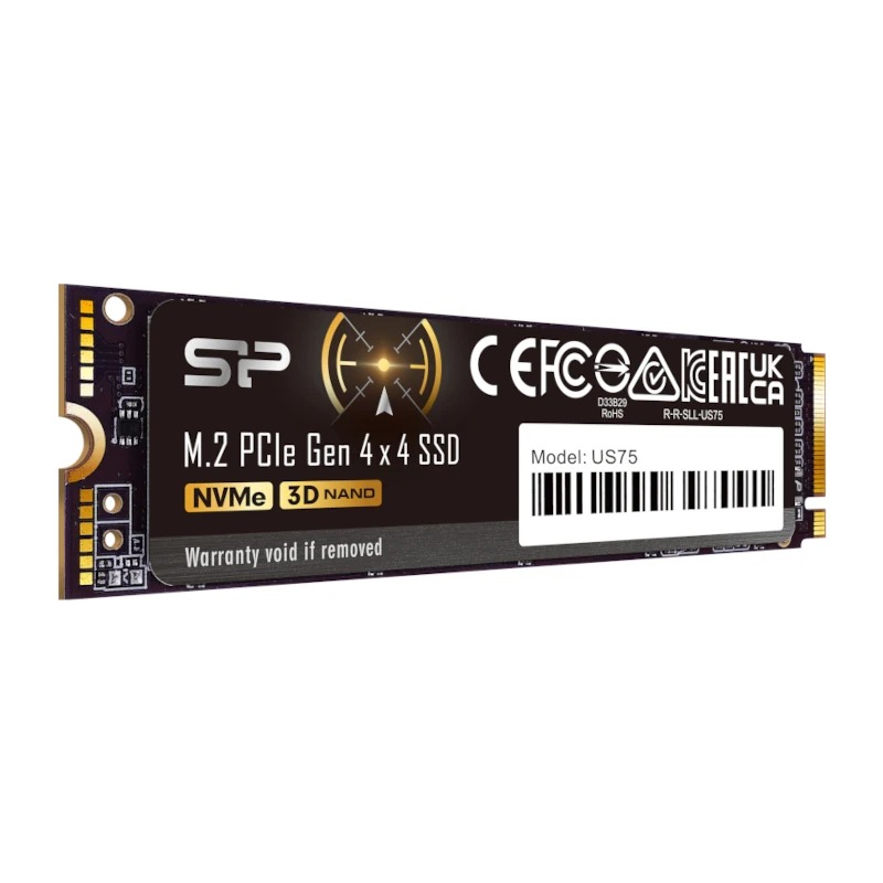 Disco SSD - 1TB - Silicon Power (SP) US75 NVMe PCIe Gen 4x4 — SP01KGBP44US7505