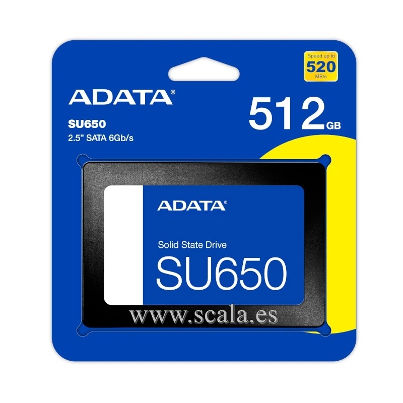 Disco SSD ADATA Ultimate SU650 - 512GB - 3D NAND - 2,5" - SATA3 — ASU650SS-512GT-R
