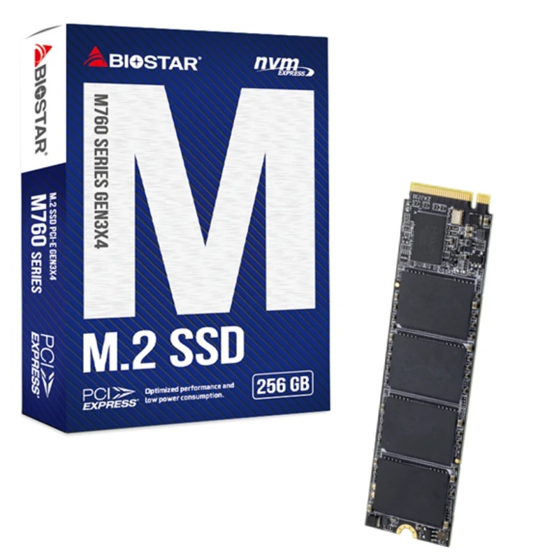Disco SSD Biostar M760 - 256GB - Pcie Gen3x4 - NVMe 1.3 — SA122PME36