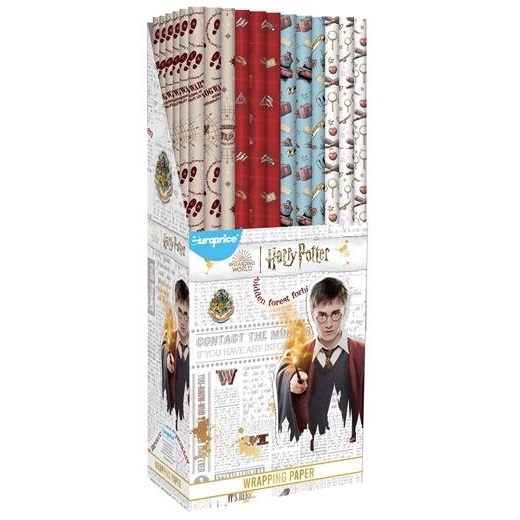 EUROPRICE PLLI-HP2336 - ROLLO DE PAPEL DE REGALO HARRY POTTER - 0.70x2M