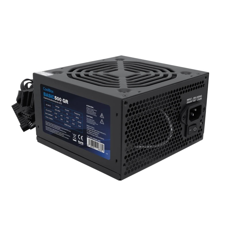 Fuente de Alimentación CoolBox ATX BASIC 500W - OEM — COO-FA500B-BKB