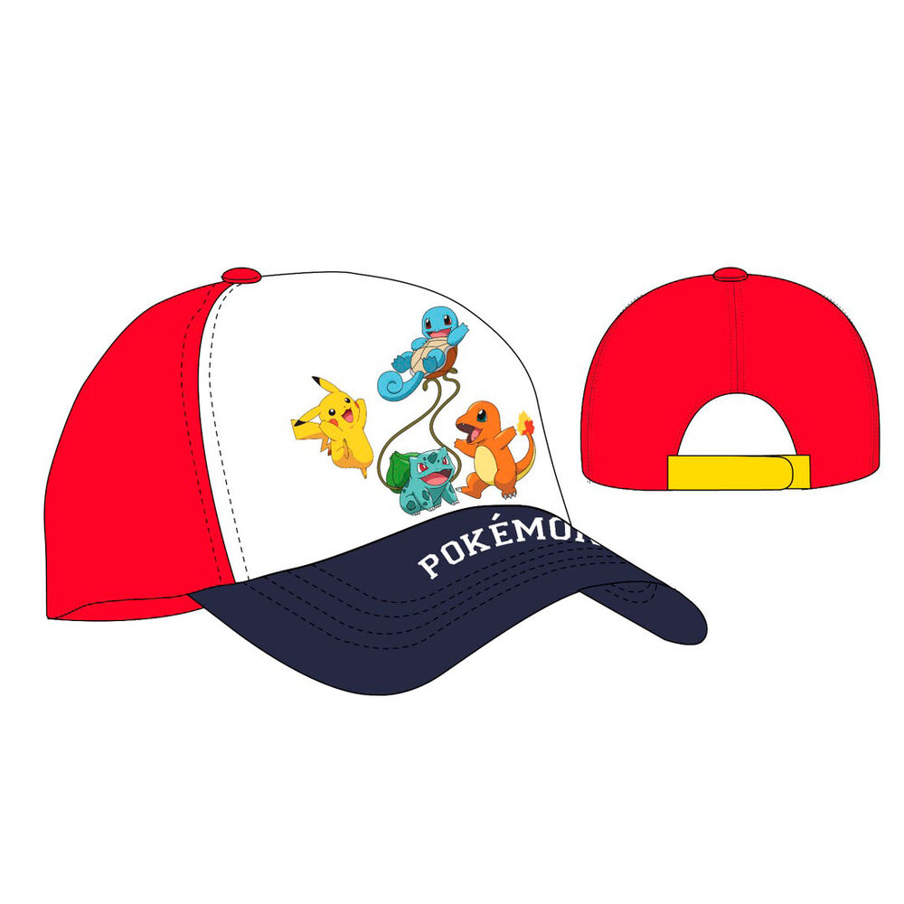 Gorra Pokemon - Tallas: 52-54 - 100% Algodón