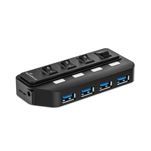 HUB USB 3.0 - 4 Puertos - Fuente de Alimentación Externa — MediaRange MRCS505