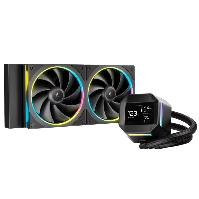 Kit de Refrigeracion Liquida Deepcool LM240 Led RGB - 2x120mm - Negro — R-LM240-BKDMMC-1